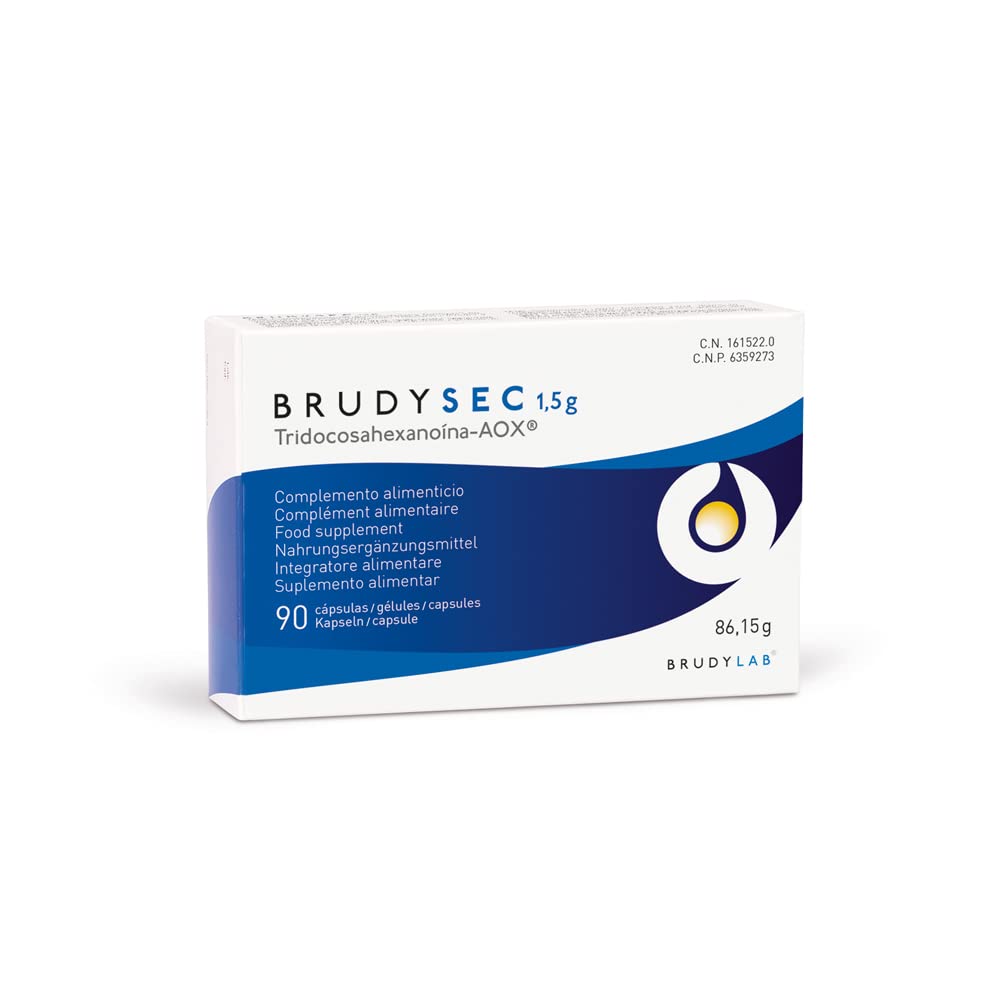 BRUDYLAB - Brudy Sec 1,​5G - Complemento Alimenticio para la Salud Ocular con Omega 3, DHA y EPA - Vitaminas y Minerales para la Vista - Contribuye al Mantenimiento de la Visión Normal - 90 Cápsulas