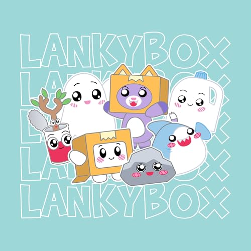 Lanky Box Confetti Clouds & Character Art Girl's 4-Pack Crew Neck Short Sleeve T-Shirt Set3