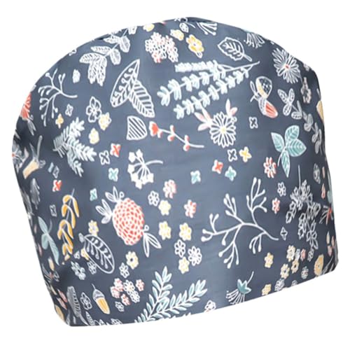 IDEANATEGRATE Gorro Sanitario Banda Ajustable Unisex Estampado Floral de Algodón y Diseño Ergonómico Adecuado para Enfermeras y Médicos en Entornos Clínicos