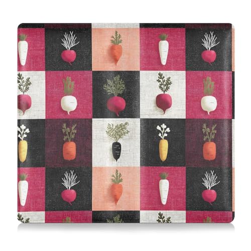 Car Registration and Insurance Holders Colorful Carrot Print, PU Leather for License Documents Cards2
