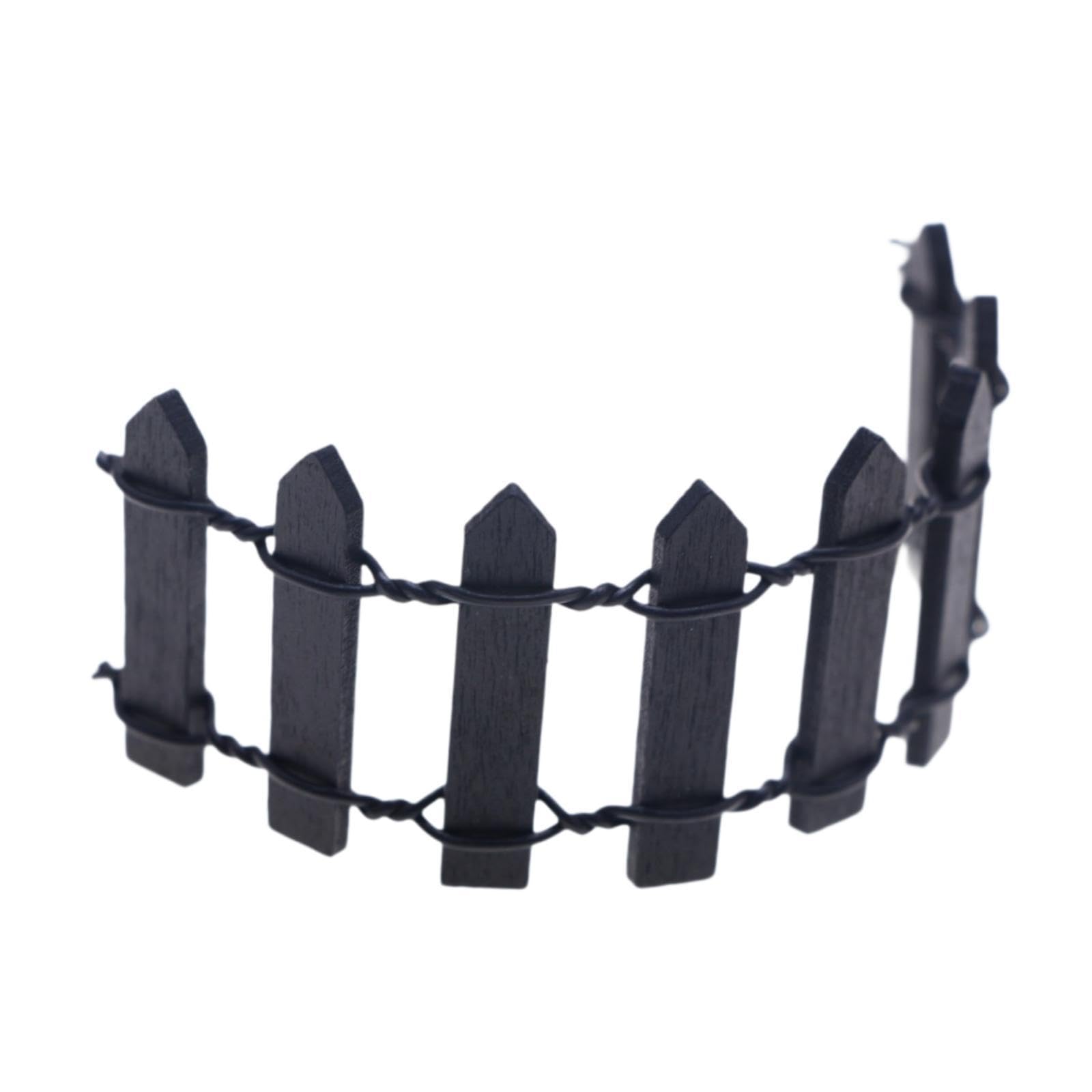 Miniature Garden Fence Decorative Fence for Fairy Garden DIY Model Flowerpot Black | Toys & Hobbies-image-46