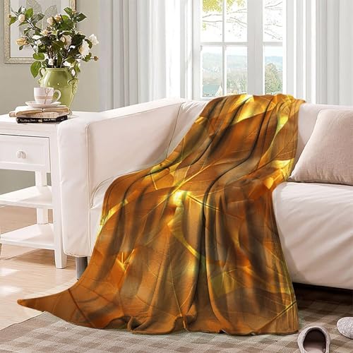 Couverture de voyage en microfibre dorée 150x200 pour canapé - 4