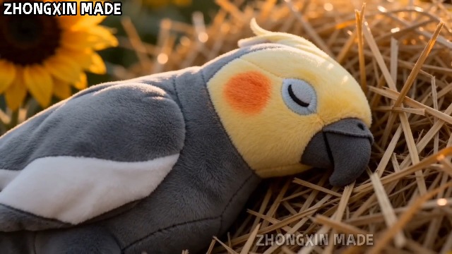 Amazon.com: ZHONGXIN MADE Grey Cockatiel Plush Toy - Simulation 7