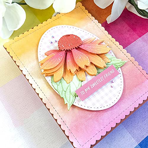 Plant Coneflower Metal Die Cuts, Daisy Flowers Leaves Cutting Dies Cut Stencils for DIY Scrapbooking Album Embossing Paper Card Making - Thumbnail 7