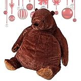 VACUUMED PACKAGED-----The plush bear is vacuumed packaged when you receive it, and it will become fluffy soon after opening the package. There are may be some winkles firstly, please dont worry, they will disappear by itself. You can also pat it slightly and put it under the sun to help it recover.