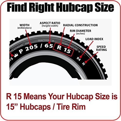 BDK Hubcaps 14 Inch Wheel Protection - OEM Replacement, Easy Installation, Total 4 Pieces (2 front 2 rear) (KT-842-14_AMwng1),Silver