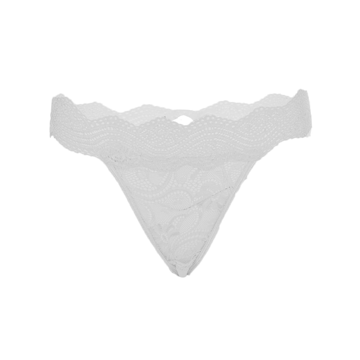 myza Women's Polyester and Spandex g stringthong Brief Panty(Pack of 1)(RIOE-PN-P5065) (Free Size, White)-picture-42