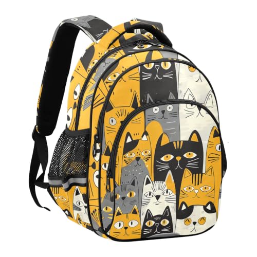 Sac pour tout-petits chats jaunes animés moderne pour fille et garçon
