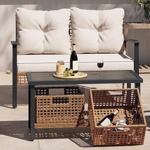 LAUSAINT HOME Wicker Loveseat Set