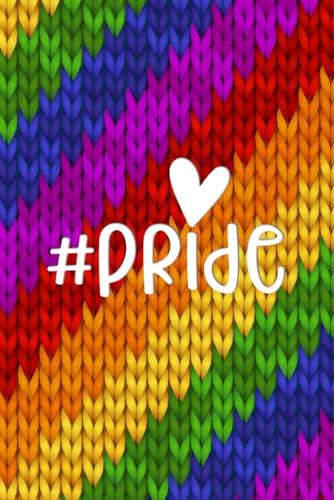 Pride Human LGBT: Blank Lined Journal Notebook, Gay Pride Flag Rainbow, Knitted | 6