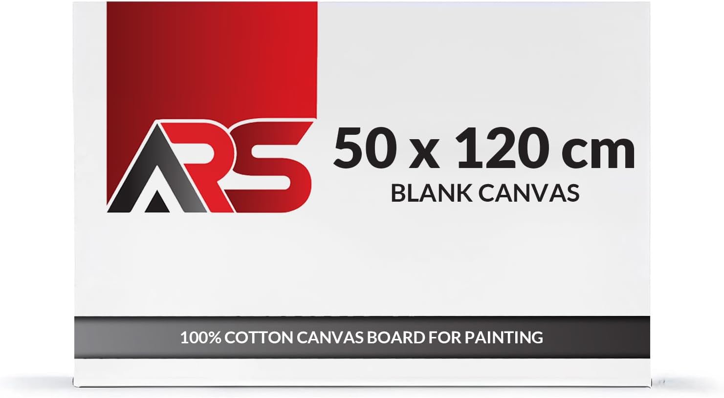 ARS® Blank Canvas 50 x 120 cm White - this premium-quality canvas 100% Cotton Artist Canvas Boards For Painting, Acrylic Pouring, Oil Paint Dry & Wet Art Media