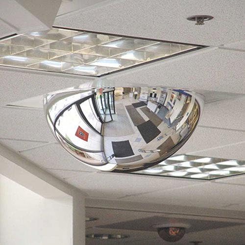 T-Bar Dome Mirror, 2' x 4' Routed Panel, 22" Dia.