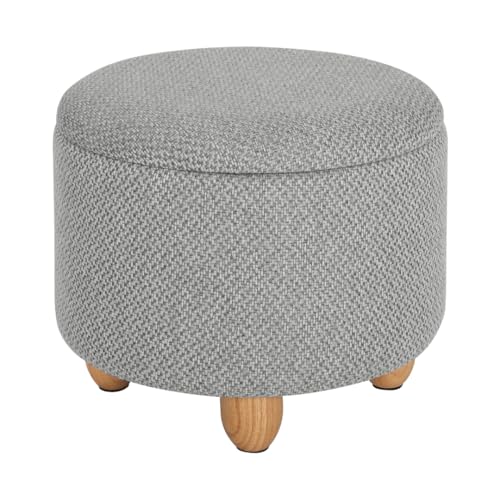 GeFSDOU Taburete tapizado con tapa plegable con patas de pino, ahorro de espacio para sala de estar, dormitorio, hogar