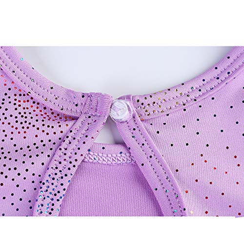 HOZIY Leotards for Girls Ballet Gymnastics Sleeveless Long Sleeve Colorful Sparkles Aqua Blue Pink Purple Solid