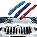 XYJCY 3 Pezzi Car Styling per Il 2018 2019 BMW X3 G01 X4 G02 Motorsport Power M Performance Griglia Anteriore Trim Strisce di Copertura Adesivi Griglia