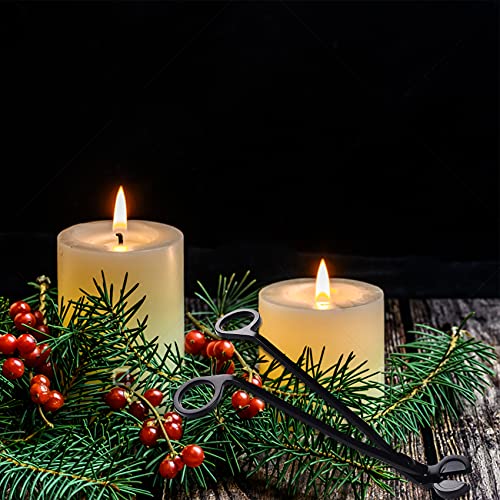 NANAOUS Kerzendocht-Trimmer, Edelstahl-Dochtknipser, Dochtschneider, Dochtschere, Öllampe, Kerzen-Zubehör, reicht tief in Kerzen, verhindert Rußbildung (mattschwarz) - Image 5