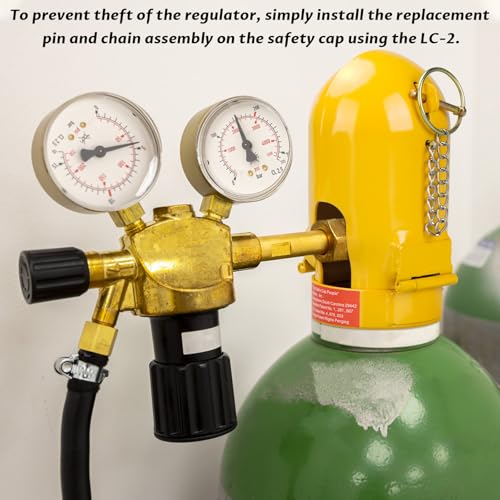 Image of Gas Cylinder Regulator Protector Safety Cap Fine Thread 3-1 /8 x 11| High pressure gas cylinder safety cap| Fall-Proof Design| Protect Argon /Nitrogen High-Pressure Gas Cylinder Valves and Regulators