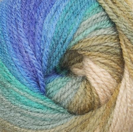 Scarf Knitting kit (Blue Teal and Beige)
