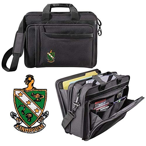 FarmHouse Fraternity Crest - Shield Briefcase Attache Black2