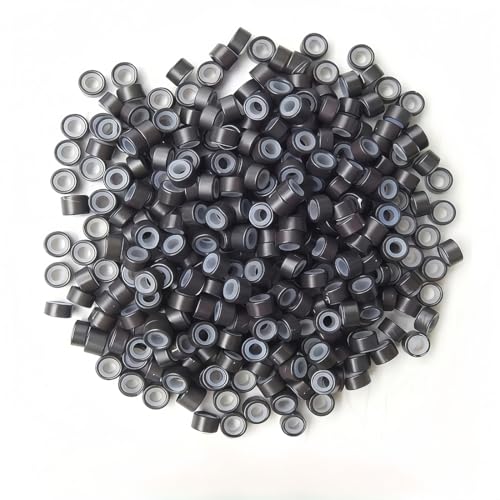 Cuentas de silicona antideslizantes de 5 mm para fijar extensiones de cabello y plumas con seguridad 2