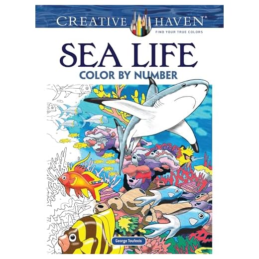 Creative Haven Sea Life Color by Number Coloring Book (Adult Coloring)