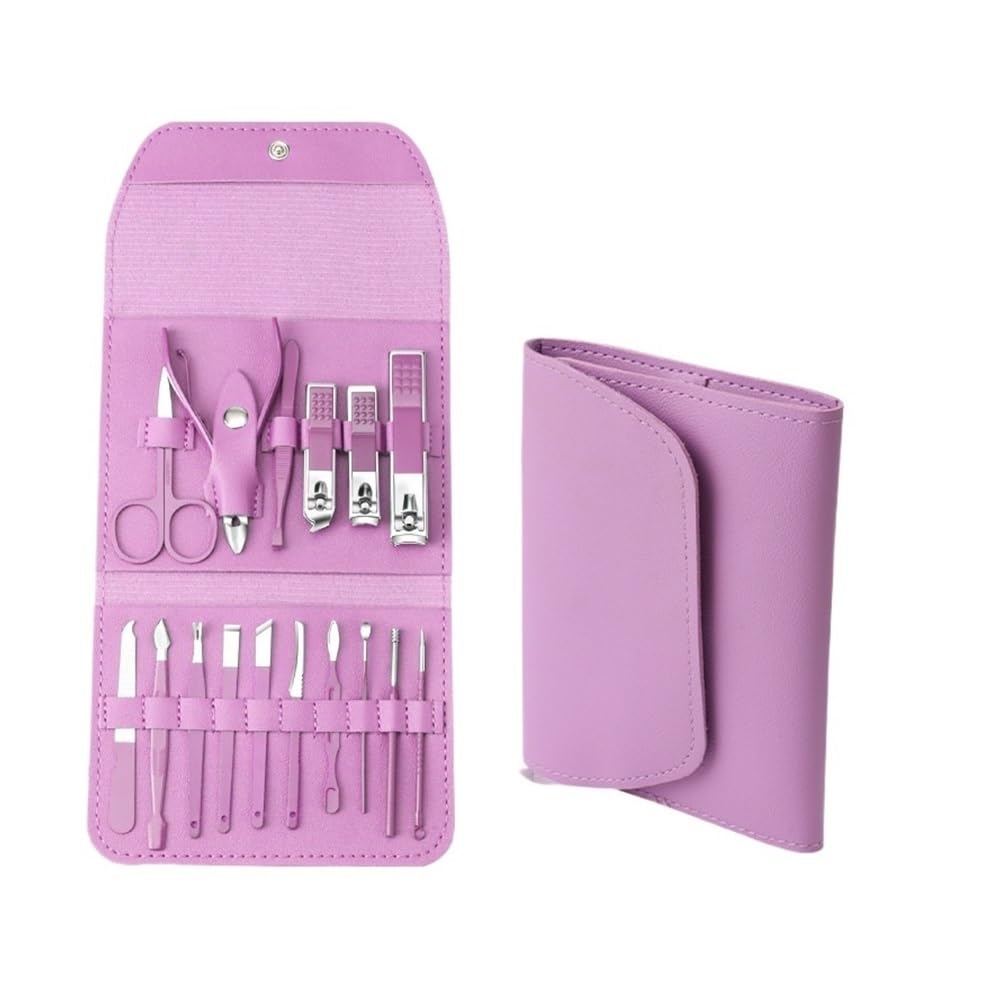 Klappbarer Nagelknipser, 16-teiliges Maniküre-Set, tragbares Pflege-Set für Füße, Zehennagelknipser, Fingernagelknipser