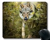 Alfombrilla de ratón Yanteng Gaming, colchonetas de ratón Lobo Gris Fauna Lobo Animal (Multicolor)