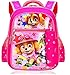 YKKJ Sac à dos pour enfants Paw Dog Patrol ， Sac à dos pour enfants de dessin animé imprimé en 3D pour les garçons de la maternelle, de la maternelle, de l'école primaire. （Rouge）