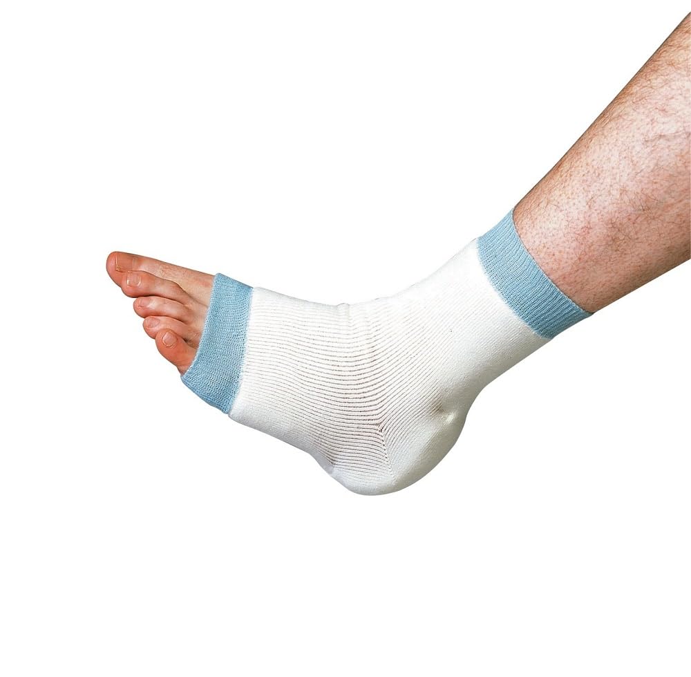 Rolyan Coppia di protezioni per gomiti/talloni, misura M/L da 28 cm, con cuscinetto in gel, protegge la pelle e allevia la pressione, il supporto a maglia previene le ulcerazioni, protezioni per gomito per anziani