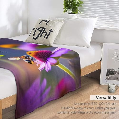 Manta de forro polar para sofá con diseño de abeja ideal para tardes de cine 7
