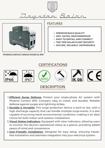 Image of Phoenix Contact Single Phase AC SPD Grey with Remote Indication 320 /40 /1+1 FM GY