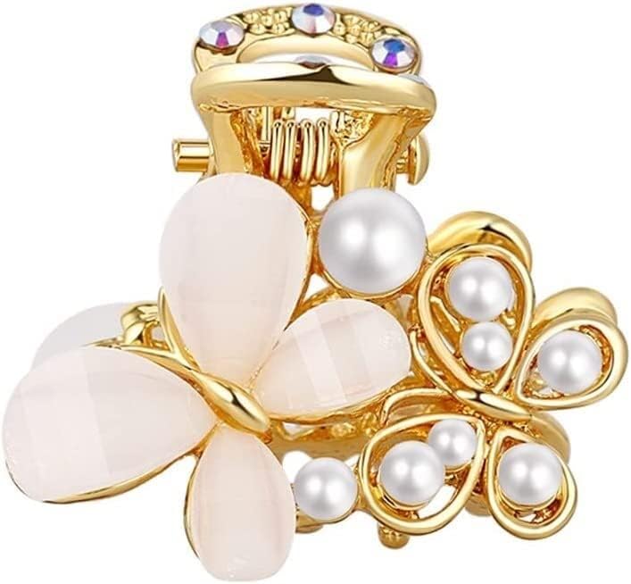 パールつきレース蝶々 ベビーヘアクリップ ヘアピン ヘアゴム 蝶