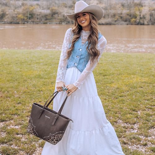 Montana West Purses for Women Tote Bag 3Pcs Set Leopard Print Satchel Handbags3