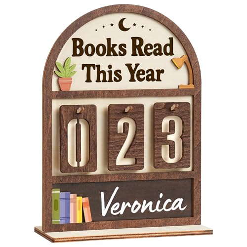 Books Read This Year Counter Valentines Day Gifts For Women Readers, Personalized Book Counter...