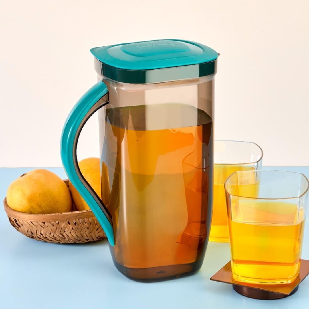 EXOZIT 1.5L Glass Infusion Pitcher with Mint & Citrus Infuser – Premium Heat-Resistant Iced Tea & Fruit Water Maker, Ergonomic Handle, Stylish & Durable (Sky Blule)-image-47