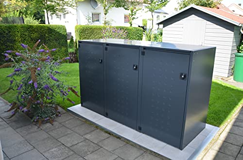 Mülltonnenbox Boxxi von reinkedesign mit Kippdeckel für 3 Behälter