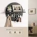 dreampossible Key Holder for Wall Decorative with Shelf and Hooks, Mail Organizer Wall Mount, Circular Design Entryway Key Rack Hanger, Rustic Home Decor (Black)