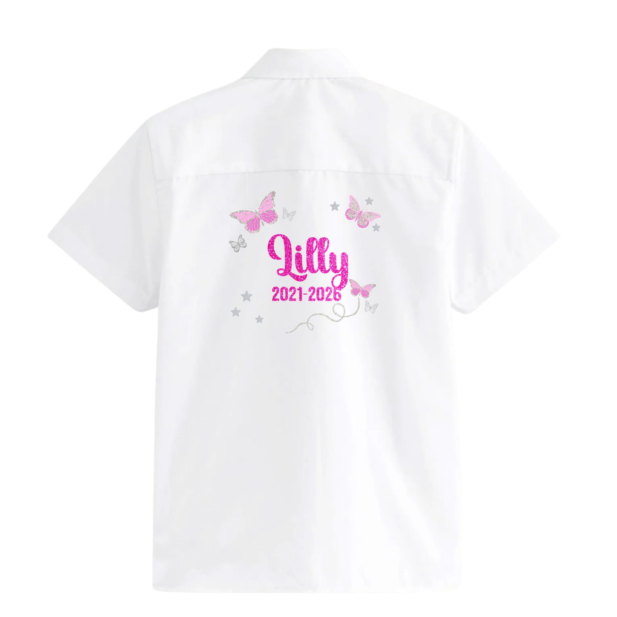 Personalised School Leavers Butterfly Shirt Decal-School Leaver Iron on Decal,2026 - School Leavers,Iron on Decal,Leavers Shirts - Decal ONLY NO Shirt
