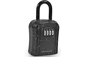 Waterproof Wall Mount Key Lockbox with Resettable Combination and Mounting Kit -...