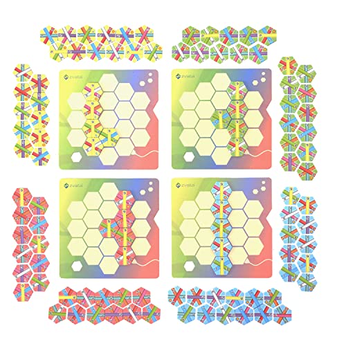 Image of Hexpert - Tile-Laying Strategy Board Game for Adults, Family and Kids 7+ Years | Fun & Playful 1-4 Players Family Board Game for Boys & Girls | Ideal for Birthday Gifts - Multicolor