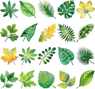 Outus 20 Pieces Window Decals for Bird Strikes, Anti-collision Birds Window Clings Leaf Shapes Prevention Stickers Prevent People and Bird Strikes on Window Glass