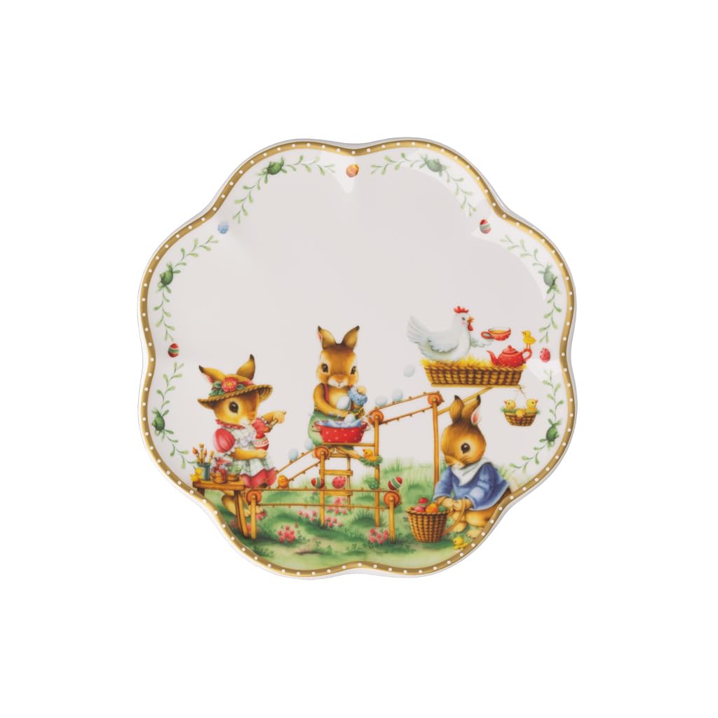 Villeroy & Boch – Annual Easter Edition talerz 2026 kolorowy, talerz wielkanocny z porcelany Premium z akcentami w złotym kol., dekoracja, limit. przedmiot kolekcj.