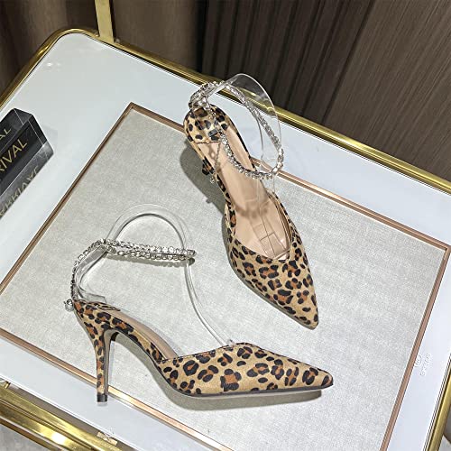 keleimusi Crystal-Embellished Ankle Strap Pumps Wedding Dress Stiletto Heels for Women4