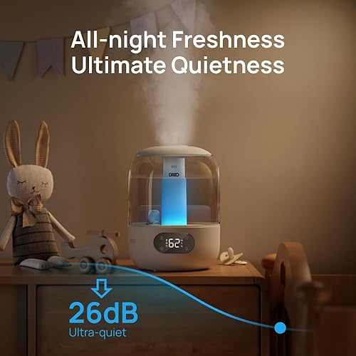 Miniatura 3 de Dreo Humidificadores para dormitorio, humidificadores de niebla fría de 3 litros con tiempo de funcionamiento de 30 horas, tanque de llenado