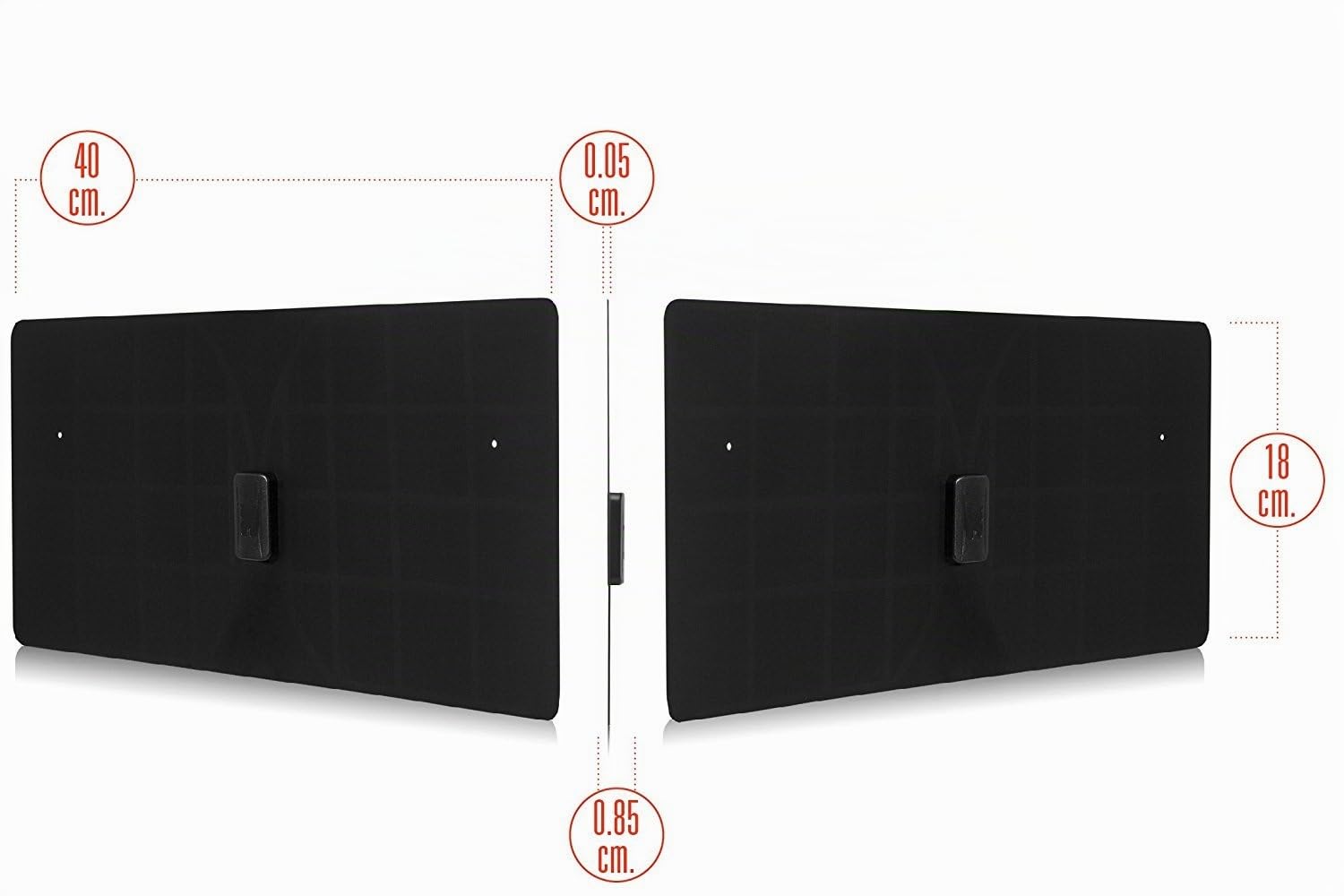 Monarch 50 Noire Antenne Numérique Intérieure HDTV TNT - Réception du Signal multidirectionnelle à 50 Miles de Distance - 4G Filtre de Reception Maximum/UHF/VHF/FM/USB Tuner/TV DVB-T/Dab Radio