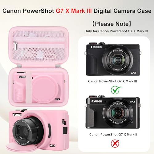 Image of Elonbo Camera Carrying Case for Canon PowerShot G7X Mark III Digital Camera