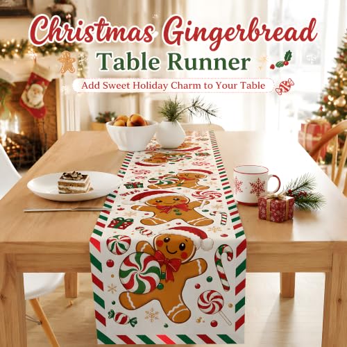 Christmas Decorations - Gingerbread Man Christmas Table Runner - image 2