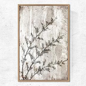 SIGNWIN Framed Canvas Wall Art Dried Plants Canvas...