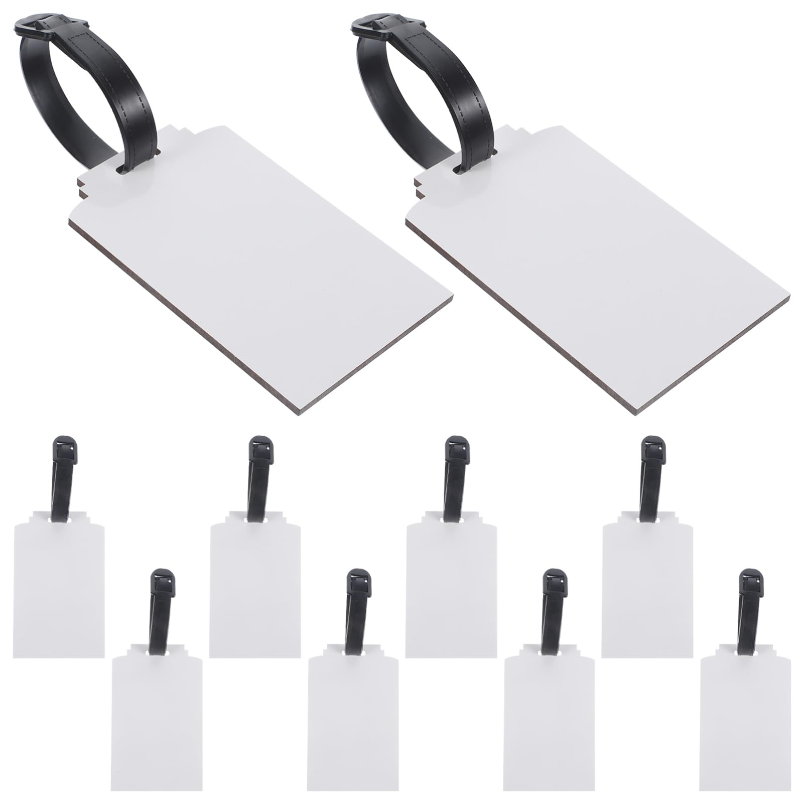 NUOBESTY 5 Sets Thermotransfer Blanko Gepäckanhänger Taschen Faltbare Reisetasche Gepäckabdeckung Kofferanhänger Wärmeübertragung Blanko Anhänger Blanko Namensschilder