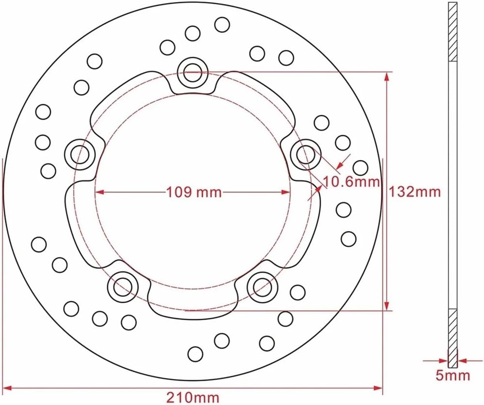 Motorcycle Rear Brake Disc Rotor Fit For AN 400 Z 2000-2002 AN400 1999-2002
